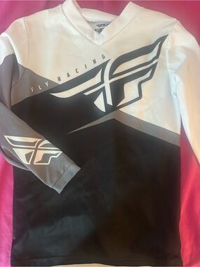 Fly Racing Kids' Black & White Long Sleeve Jersey
